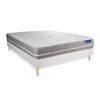 Somier + Colchón Muelles Ensacados Con Kit De Base De Cama Blanco 180x190cm - Comodidad Equilibrado