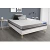 Somier + Colchón Muelles Ensacados Con Kit De Base De Cama Blanco 200x200cm - Comodidad Moderadamente Firme