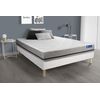 Somier + Colchón Muelles Ensacados Con Kit De Base De Cama Blanco 160x195cm - Comodidad Moderadamente Firme