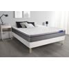 Somier + Colchón Látex Y Espuma Viscoelástica Con Kit De Base De Cama Blanco 180x220cm - Comodidad Equilibrado