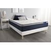 Somier + Colchón Látex Y Espuma Viscoelástica Con Kit De Base De Cama Blanco 160x190cm - Comodidad Firme