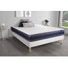 Somier + Colchón Látex Y Espuma Viscoelástica Con Kit De Base De Cama Blanco 150x200cm - Comodidad Equilibrado