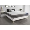 Somier + Colchón Látex Y Espuma Viscoelástica Con Kit De Base De Cama Blanco 160x200cm - Comodidad Moderadamente Firme