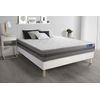 Somier + Colchón Látex Y Espuma Viscoelástica Con Kit De Base De Cama Blanco 135x190cm - Comodidad Moderadamente Firme