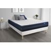 Somier + Colchón Látex Y Espuma Viscoelástica Con Kit De Base De Cama Blanco 200x200cm - Comodidad Muy Firme