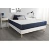 Somier + Colchón Látex Y Espuma Viscoelástica Con Kit De Base De Cama Blanco 200x200cm - Comodidad Equilibrado