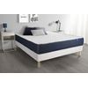 Somier + Colchón Látex Y Espuma Viscoelástica Con Kit De Base De Cama Blanco 180x220cm - Comodidad Equilibrado