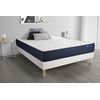 Somier + Colchón Látex Y Espuma Viscoelástica Con Kit De Base De Cama Blanco 160x195cm - Comodidad Muy Firme