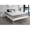 Somier + Colchón Látex Y Espuma Viscoelástica Con Kit De Base De Cama Blanco 160x210cm - Comodidad Equilibrado