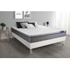 Somier + Colchón Espuma Viscoelástica Con Kit De Base De Cama Blanco 180x210cm - Comodidad Equilibrado