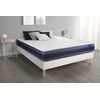 Somier + Colchón Espuma Viscoelástica Con Kit De Base De Cama Blanco 200x200cm - Comodidad Equilibrado