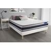 Somier + Colchón Espuma Viscoelástica Con Kit De Base De Cama Blanco 160x220cm - Comodidad Firme