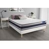 Somier + Colchón Espuma Viscoelástica Con Kit De Base De Cama Blanco 160x195cm - Comodidad Firme