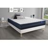 Somier + Colchón Espuma Viscoelástica Con Kit De Base De Cama Blanco 180x220cm - Comodidad Muy Firme