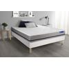 Somier + Colchón Espuma Viscoelástica Con Kit De Base De Cama Blanco 160x200cm - Comodidad Moderadamente Firme