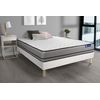 Somier + Colchón Espuma Viscoelástica Con Kit De Base De Cama Blanco 180x220cm - Comodidad Muy Firme