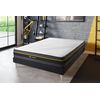 Somier + Colchón Espuma Viscoelástica Con Kit De Base De Cama Negro 180x210cm - Comodidad Firme