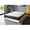 Somier + Colchón Espuma Viscoelástica Con Kit De Base De Cama Blanco 200x200cm - Comodidad Firme