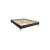 Somier + Colchón Espuma Viscoelástica Con Kit De Base De Cama Negro 180x190cm - Comodidad Firme