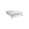 Somier + Colchón Espuma Viscoelástica Con Kit De Base De Cama Blanco 150x195cm - Comodidad Firme