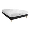 Somier + Colchón Espuma Viscoelástica Con Kit De Base De Cama Negro 200x200cm - Comodidad Firme