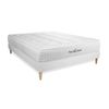 Somier + Colchón Espuma Viscoelástica Con Kit De Base De Cama Blanco 160x220cm - Comodidad Firme