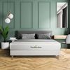 Somier + Colchón Muelles Ensacados Y Espuma Viscoelástica Con Kit De Base De Cama Blanco 130x210cm - Comodidad Firme