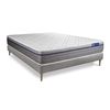 Somier + Colchón Muelles Ensacados Y Espuma Viscoelástica Con Kit De Base De Cama Gris 150x190cm - Comodidad Equilibrado