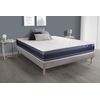 Somier + Colchón Muelles Ensacados Y Espuma Viscoelástica Con Kit De Base De Cama Gris 150x195cm - Comodidad Equilibrado