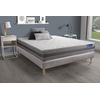 Somier + Colchón Muelles Ensacados Y Espuma Viscoelástica Con Kit De Base De Cama Gris 200x200cm - Comodidad Moderadamente Firme