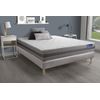 Somier + Colchón Muelles Ensacados Y Espuma Viscoelástica Con Kit De Base De Cama Gris 160x220cm - Comodidad Moderadamente Firme