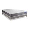 Somier + Colchón Muelles Ensacados Y Espuma Viscoelástica Con Kit De Base De Cama Gris 135x190cm - Comodidad Moderadamente Firme