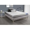 Somier + Colchón Muelles Ensacados Con Kit De Base De Cama Gris 135x190cm - Comodidad Moderadamente Firme