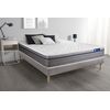 Somier + Colchón Látex Y Espuma Viscoelástica Con Kit De Base De Cama Gris 120x220cm - Comodidad Equilibrado