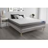 Somier + Colchón Látex Y Espuma Viscoelástica Con Kit De Base De Cama Gris 120x210cm - Comodidad Moderadamente Firme