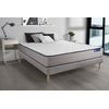 Somier + Colchón Látex Y Espuma Viscoelástica Con Kit De Base De Cama Gris 120x220cm - Comodidad Firme