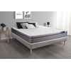 Somier + Colchón Espuma Viscoelástica Con Kit De Base De Cama Gris 160x195cm - Comodidad Equilibrado