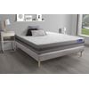 Somier + Colchón Espuma Viscoelástica Con Kit De Base De Cama Gris 140x220cm - Comodidad Moderadamente Firme