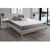 Somier + Colchón Espuma Viscoelástica Con Kit De Base De Cama Gris 140x220cm - Comodidad Moderadamente Firme