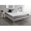 Somier + Colchón Espuma Viscoelástica Con Kit De Base De Cama Gris 135x190cm - Comodidad Moderadamente Firme