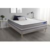 Somier + Colchón Espuma Viscoelástica Con Kit De Base De Cama Gris 200x200cm - Comodidad Firme