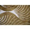 Alfombra Salón Pelo Suave Motivos Geométricos Oro Amarillo Ocre Blanco 100x150cm