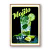 Cocktail - Póster De Firma - Póster De Pared - Formato Retrato - Papel Fine Art Mate 270g - Diseño Mojito - 21x30 Cm