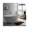 Sensae - Island Bathtub - Bañera Ovalada Moderna - Acogedora Y Confortable - Solid Surface - Blanco Mate - 88x170x56cm