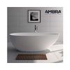 Sensae - Island Bathtub - Bañera Ovalada Moderna - Acogedora Y Confortable - Solid Surface - Blanco Mate - 88x170x56cm