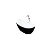 Maya - Island Bathtub - Bañera Ovalada Moderna Y Limpia - Acrílico - Negro - 80x170x68cm