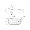 Aglae - Bañera Isla - Bañera De Diseño Y Moderna - Piedra Sintética Resistente - Fácil Mantenimiento - 175 Cm