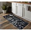 Alfombra De Cocina Internacional 90 X 130 Cm - Negro