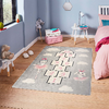 Alfombra Infantil Rayuela 80 X 150 Cm - Gris