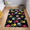 Alfombra Para Dormitorio Infantil 80 X 150 Cm - Negro